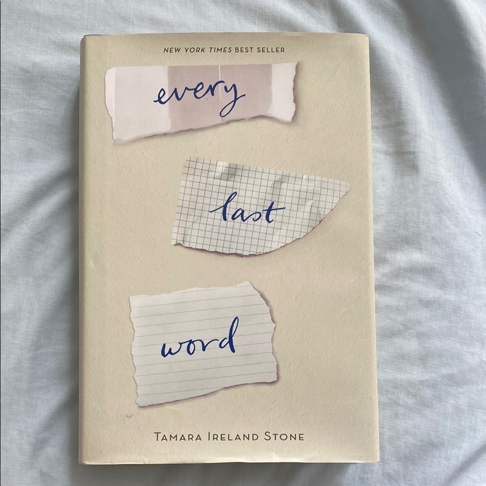Hard cover “Every last word” book by Tamara Ireland Stone